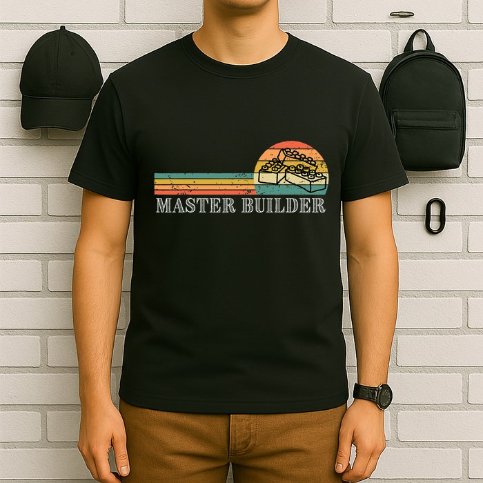 Master Builder Block Building Birthday T-Shirt