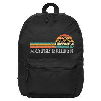 Master Builder Block Building Birthday 16 in Basic Backpack