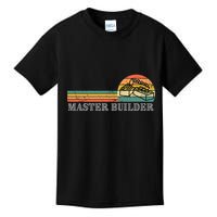 Master Builder Block Building Birthday Kids T-Shirt