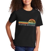 Master Builder Block Building Birthday Kids T-Shirt