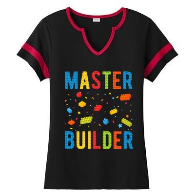 Master Builder Building Blocks Brick Builder Ladies Halftime Notch Neck Tee