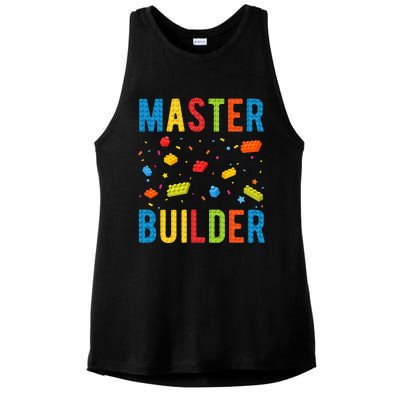 Master Builder Building Blocks Brick Builder Ladies PosiCharge Tri-Blend Wicking Tank