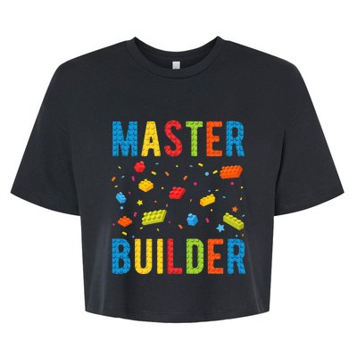 Master Builder Building Blocks Brick Builder Bella+Canvas Jersey Crop Tee