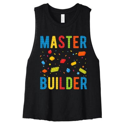 Master Builder Building Blocks Brick Builder Women's Racerback Cropped Tank