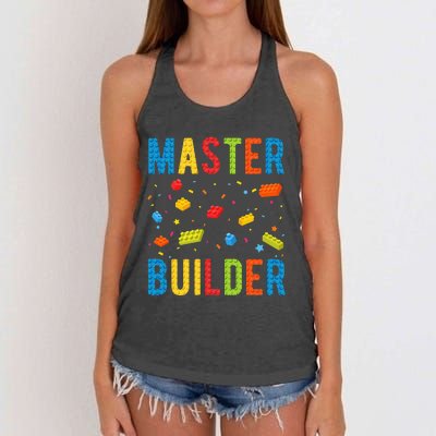 Master Builder Building Blocks Brick Builder Women's Knotted Racerback Tank