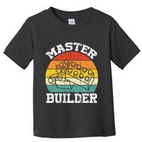 Master Builder Building Blocks Brick Toy Master Builder Toddler T-Shirt