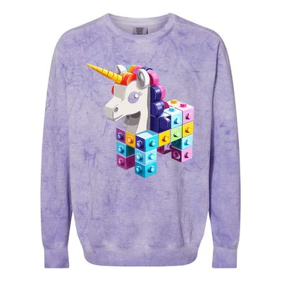 Master Builder Bricks Blocks Play Toy.s Unicorn Colorblast Crewneck Sweatshirt