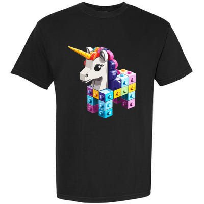 Master Builder Bricks Blocks Play Toy.s Unicorn Garment-Dyed Heavyweight T-Shirt