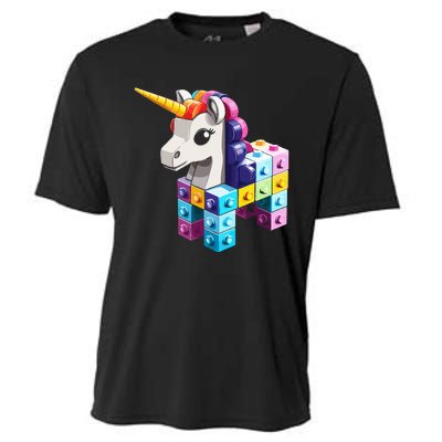 Master Builder Bricks Blocks Play Toy.s Unicorn Cooling Performance Crew T-Shirt