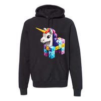 Master Builder Bricks Blocks Play Toy.s Unicorn Premium Hoodie