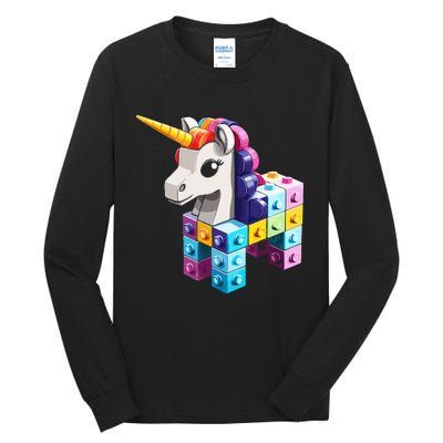 Master Builder Bricks Blocks Play Toy.s Unicorn Tall Long Sleeve T-Shirt