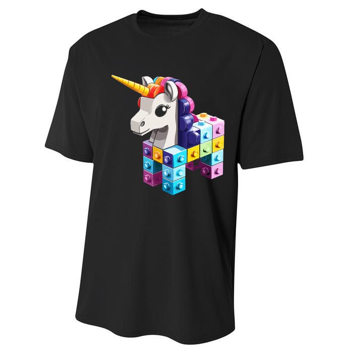 Master Builder Bricks Blocks Play Toy.s Unicorn Performance Sprint T-Shirt