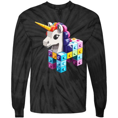 Master Builder Bricks Blocks Play Toy.s Unicorn Tie-Dye Long Sleeve Shirt