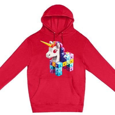 Master Builder Bricks Blocks Play Toy.s Unicorn Premium Pullover Hoodie