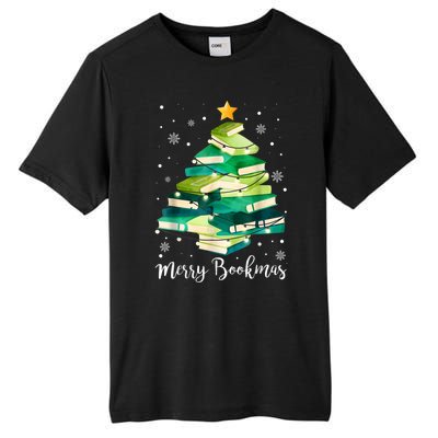 Merry Bookmas Books Pine Tree Funny Reading Lover Christmas Tall Fusion ChromaSoft Performance T-Shirt