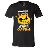 My Broom Broke So Now I Go Camping V-Neck T-Shirt