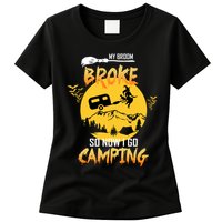 My Broom Broke So Now I Go Camping Womens T-Shirt