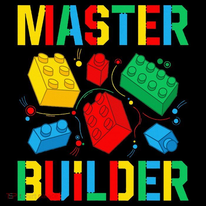 Master Builder Building Blocks Brick Toy Master Builder Long Sleeve Shirt