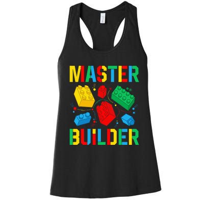 Master Builder Building Blocks Brick Toy Master Builder Women's Racerback Tank