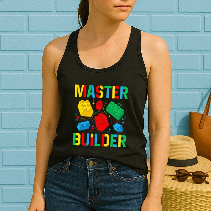 Master Builder Building Blocks Brick Toy Master Builder Womens Tank Top