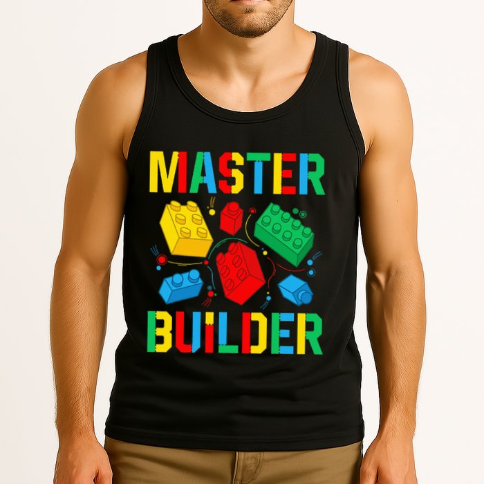 Master Builder Building Blocks Brick Toy Master Builder Tank Top