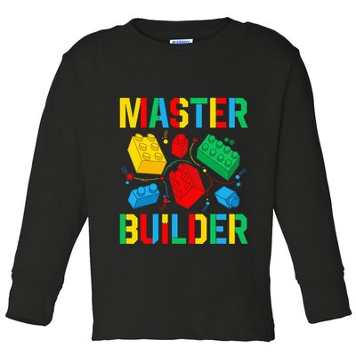 Master Builder Building Blocks Brick Toy Master Builder Toddler Long Sleeve Shirt