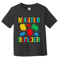 Master Builder Building Blocks Brick Toy Master Builder Toddler T-Shirt