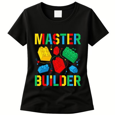 Master Builder Building Blocks Brick Toy Master Builder Womens T-Shirt