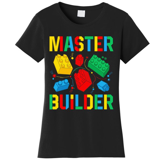 Master Builder Building Blocks Brick Toy Master Builder Women's T-Shirt