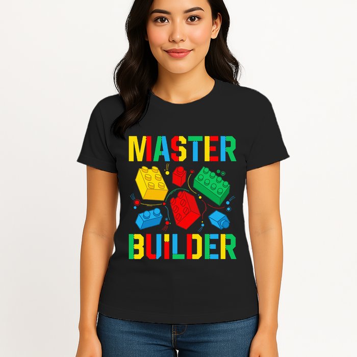 Master Builder Building Blocks Brick Toy Master Builder Womens T-Shirt