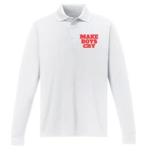 Make B.O.Y.S Cry Performance Long Sleeve Polo