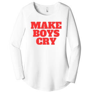 Make B.O.Y.S Cry Women's Perfect Tri Tunic Long Sleeve Shirt