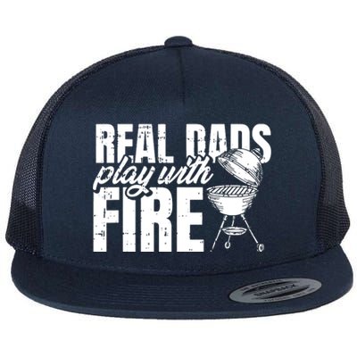 Men BBQ Chef Dad Fathers Day Grill Grilling Master Papa Grandpa Flat Bill Trucker Hat