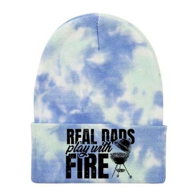 Men BBQ Chef Dad Fathers Day Grill Grilling Master Papa Grandpa Tie Dye 12in Knit Beanie