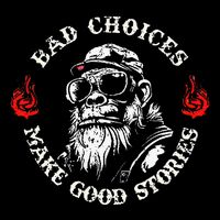 Monkey Bad Choices Make Good Stories Flexfit Unipanel Trucker Cap