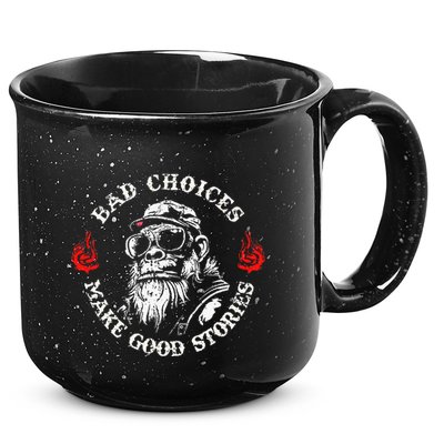 Monkey Bad Choices Make Good Stories 15oz Campfire Ceramic Mug