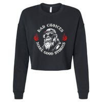 Monkey Bad Choices Make Good Stories Cropped Pullover Crew