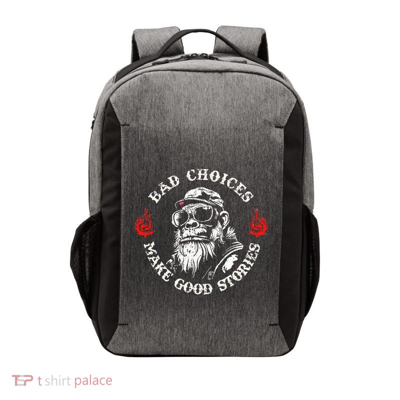 Monkey Bad Choices Make Good Stories Vector Backpack