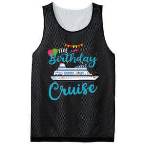 My Birthday Cruise Ship Vacation Party Cruising Anniversary Mesh Reversible Basketball Jersey Tank