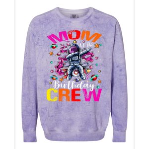 Mom Birthday Crew Astronaut Space Planets Gift Colorblast Crewneck Sweatshirt