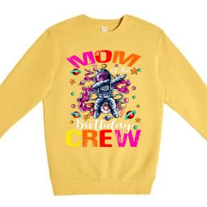 Mom Birthday Crew Astronaut Space Planets Gift Premium Crewneck Sweatshirt