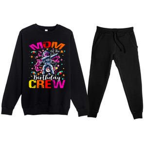 Mom Birthday Crew Astronaut Space Planets Gift Premium Crewneck Sweatsuit Set