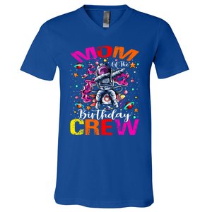 Mom Birthday Crew Astronaut Space Planets Gift V-Neck T-Shirt