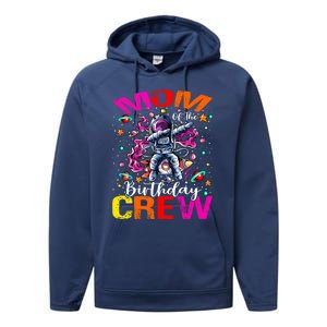 Mom Birthday Crew Astronaut Space Planets Gift Performance Fleece Hoodie