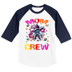 Mom Birthday Crew Astronaut Space Planets Gift Baseball Sleeve Shirt