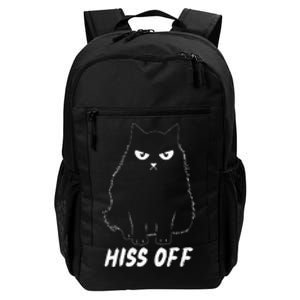 Meow Black Cat Hiss Off Funny Daily Commute Backpack