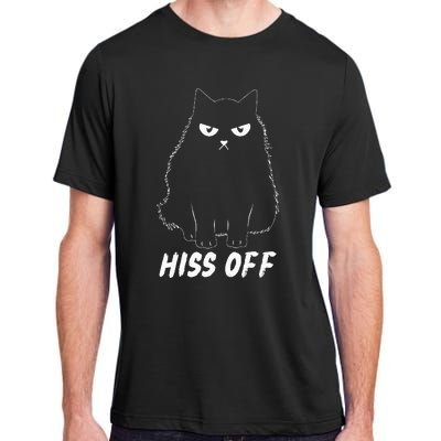 Meow Black Cat Hiss Off Funny Adult ChromaSoft Performance T-Shirt