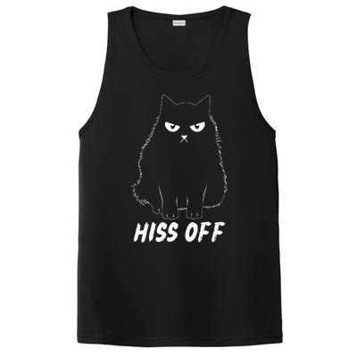 Meow Black Cat Hiss Off Funny PosiCharge Competitor Tank