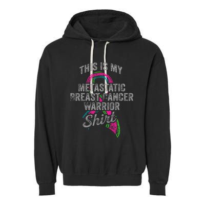 Metastatic Breast Cancer Awareness Warrior Garment-Dyed Fleece Hoodie