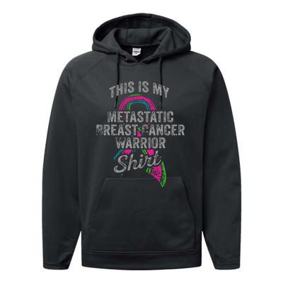 Metastatic Breast Cancer Awareness Warrior Performance Fleece Hoodie